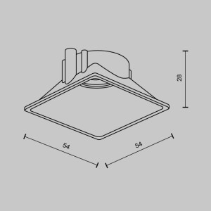 Декоративная рамка отражатель Accessories Ring8-10W-SQ-BS