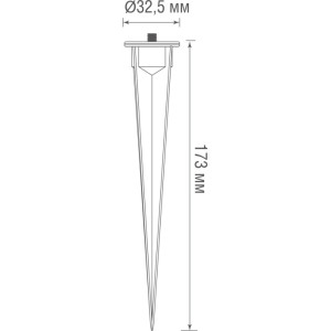 Колышек для крепления уличных светильников Alpha Spike DL20571
